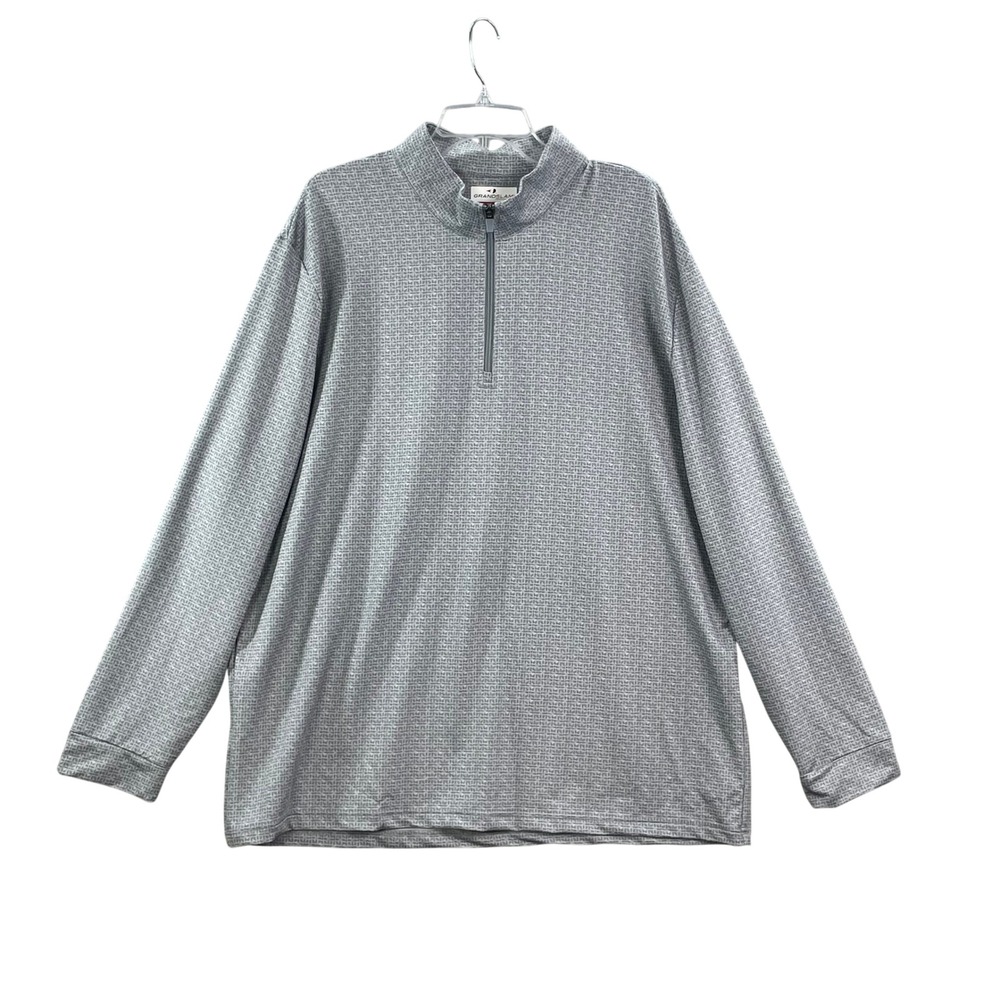 Grand‎ Slam Performance Pullover Mens XXL Grey Quarter Zip Golf Shirt UPF 50